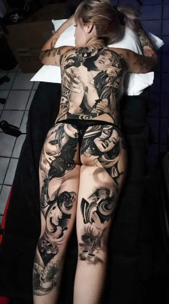 Full-back piece done by Las Vegas & OC tattoo artist Robert Pho